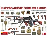Miniart MIN35334 1:35-U.S. Weapons and Equipment (Tank Crew)