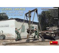 Miniart MIN35350 Plastikmodellbausatz grauMiniart 1 : 35-German Tank Men w/Crane & Maybach HL Engine Army Plastic Model kit, Grey