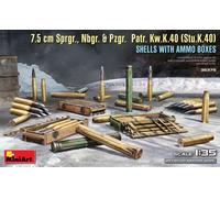 Miniart 1:35-7.5 cm Sprgr Nbgr,Pzgr,Patr,Kw.K.40 Shells