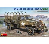 Miniart MIN35389 1:35-1.5t 4x4 G7117 Cargo Truck w/Winch Scale Model kit, Unpainted