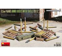 Miniart 1:35-7.5cm PaK40 Ammo Boxes w/Shells Set 2