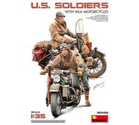 Miniart 35422 US Soldiers w/WLA Motorcycles 1:35 Model Kit