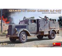 MiniArt Model Kit - German 3T Truck 3.6-36S Radkasten Normal Type - 1:35