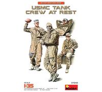 Miniart MIN37049 USMC Tank Crew at Rest Model Kit, Various