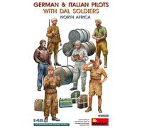 Miniart 1:48 - German/Italia Pilots w/DAL Soldiers, Molded Color
