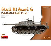MiniArt Model Kit StuG III Ausf G Feb 1943 Alkett Prod. 1:72 Scale Unpainted MIN72101