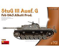 MiniArt Model Kit StuG III Ausf G Feb 1943 Alkett Prod. 1:72 Scale Unpainted MIN72101
