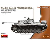 Miniart 1:72 - StuG III Ausf G Feb 1943 W/Winter Tracks, Molded Color