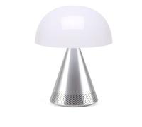 Lexon Mina L Audio 2 in 1 Mushroom Table Lamp and Wireless Bluetooth Speaker, 9 LED Color Mood Lamp for Bedrooms & Living Room & Music Player - Alu Poli