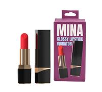 Mina Glossy Lipstick Vibrator - USB Rechargeable, 10 Vibration Modes, Waterproof