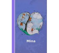 Mina: personalized notebook | illustration fox with heart | softcover | 120 pages | blank | notebook | diary | scrapbook | journal | gift idea