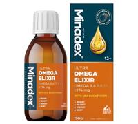Minadex® Ultra Omega Elixir | Omega 3-6-7-9-11 | Arctic Formula with Sea Buckthorn | 150ml, Orange Flavour