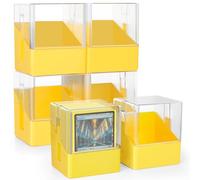 Minahao 6 Pack Card Deck Boxes for 6 sets of MTG Commander Deck Or 1200+ PTCG/OCG Sleeveless Cards. - Trading Card Organizer Box Sets for 600+ Single-Sleeved Card.(Yellow, 6 Pack)