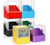 Minahao 6 Pack Card Deck Boxes for 6 sets of MTG Commander Deck Or 1200+ PTCG/OCG Sleeveless Cards. - Trading Card Organizer Box Sets for 600+ Single-Sleeved Card.(Multicolor, 6 Pack)