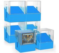 Minahao 6 Pack Card Deck Boxes for 6 sets of MTG Commander Deck Or 1200+ PTCG/OCG Sleeveless Cards. - Trading Card Organizer Box Sets for 600+ Single-Sleeved Card.(Blue, 6 Pack)