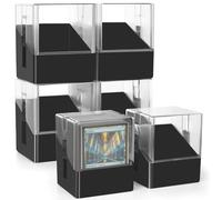 Minahao 6 Pack Card Deck Boxes for Magic The Gathering Commander Deck Or 1200+ MTG/TCG/OCG Sleeveless Cards. - Trading Card Organizer Box holds 600+ Single-Sleeved Card.(Black, 6 Pack)