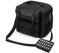 Minahao RPG Game Accessory Organizer Bag for D&D Games.Tabletop Games Storage Case for DND Miniatures, DM's Guide, Player's Handbook, DM Screen, Grid Mat, Dice, Tokens and More, black, Minimal