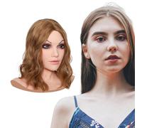 Minaky Silicone Head Mask Beatrice Face Mask Realistic Soft Silicone Female Mask for Crossdresser Transgender Halloween Cosplay Carnival Drag Queen