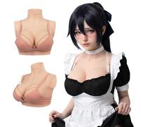 Minaky Ultra-Thin & Lightweight Silicone Breast Forms - Realistic Fake Boob Stretchable Comfortable - Small Size for Crossdressers Drag Queen Mastectomy Cosplay