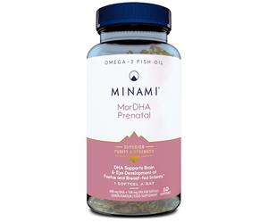 MINAM - Omega 3 Fish Oil - MorDHA Prenatal - 60 Softgels
