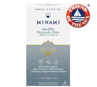 MINAMI - MorEPA Platinum Elite + Vitamin D3 Softgels x 60 for Men and Women