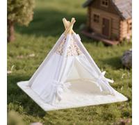 Minamzee 1:12 Dollhouse Camping Bed Tent, 1 Set Fairy Style Mini White Lace Tent with Carpet, Miniature Outdoor Furniture Accessories for Bedroom,Patio and Garden