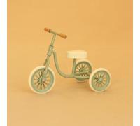 Minamzee 1:12 Dollhouse Furniture Bicycle Accessories, Miniature Outdoor Green Tricycle, Pastoral style Model Bike for Dollhouse Garden and Outdoor Scenes (Green)