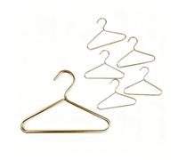 Minamzee 10Pcs 1:12 Dollhouse Metal Clothes Hangers Miniature Clothes Dress Storage Stand, IniOutfit Holders for Wardrobe Furniture Accessories