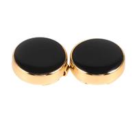 MINAOLULUS 1 Pair Kirsite Button Covers for Men Shirt Accessories Cufflink with Sl lack Design, for Weddings and Corporate Meetings, Modern and Luxurious Shirt Button Covers