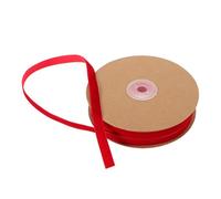 MINAOLULUS 1 Roll Single Sided Flocking Ribbon Soft Crafting Ribbon Red Chiffon Material Comfortable Texture Luxurious Feel Refined Finish for Party Decorations and Home Textiles