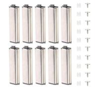 MINAOLULUS 10 Pcs Stainless Steel Magnetic Push Door Catches for Cabinet Doors, No Handle Needed, Silver Finish, Suitable for Kitchen and Wardrobe Cabinet Push to Open Buffers