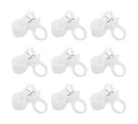 MINAOLULUS 100pcs Plastic Plant Support Clips for Greenhouse and Outdoor Use, White Plastic Tomato Vine and Orchid Stem Support with Enhanced Stability and Easy Installation, 3 Inch Gardening