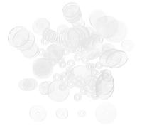 MINAOLULUS 100pcs Silicone Protective Earring Discs Stabilize Earring Backs Pads Multi-Size 3mm/5mm/7mm/9mm for Handmade Jewelry and Ear Piercing Safety