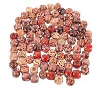 MINAOLULUS 100pcs Wood Hair Beads for Braids Dreadlock Accessories African Hair Beads Jewelry for Women DIY Styling Random Color