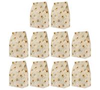 MINAOLULUS 10pcs Bee Pattern Flat Mouth Paper Bags for Candy, Treats, and Party Favors - Festive Packaging Bags Suitable for Birthday, Wedding, and Celebration Wrapping Random Color