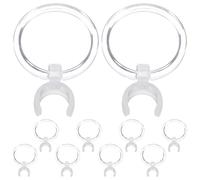 MINAOLULUS 10pcs Clip-on Magnifying Glass Drill Pen Set with Ear Cleaner Magnifier, Plastic Nail Art Accessories for Crafts, Embroidery and Hobby Use