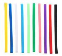 MINAOLULUS 10pcs Colorful Silicone Elastic Bands for Journal, Travel Notebook Accessories, Book Wraps, Stretchy Rubber Straps for Office, Scrapbook, Outdoor Use