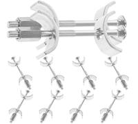 MINAOLULUS 10pcs Countertop Joiner Connectors 100mm Half-moon Shape Galvanized Steel Worktop Connector Kit with Strong Stability and Adaptability for Kitchen Furniture Assembly