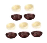 MINAOLULUS 10pcs Faux Bird Nest Decorative Rattan Nest for Garden and Cold Dish Decoration Ornament for Crafts Wedding Decor and Lawn Accent