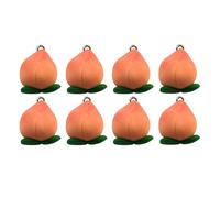 MINAOLULUS 10pcs Orange Polymer Clay Peach Charms DIY Pendant Decor for Earring Making Supplies Handicraft with Creative Design Suitable for Sweater Chain and Bracelet