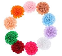 MINAOLULUS 10pcs Pet Flower Collar Charms Small Dog Bow Ties Floral Design Accessories for Grooming, Cosplay, and Daily Wear