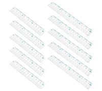 MINAOLULUS 10pcs Plastic Flexible Ruler 15cm/20cm Wavy Edge Metric Ruler for Students Exam Drafting Homework,
