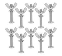 MINAOLULUS 10pcs Replacement Fasteners for Dog Kennel with M6 Stainless Steel Bolts and Wing Butterfly Thumb Screws, Easy to Assemble and Quick Adjustment for Dog Crate Enclosures