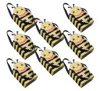 MINAOLULUS 10pcs Small Treat Pouch Bee Themed Handheld Present Bags Strong Practical Paper Bags for Holidays Birthdays Cute Unique Design