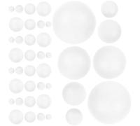 MINAOLULUS 110pcs Foam Craft Balls Christmas Tree Balls White round Polystyrene Can Be Colored Hands-on Ability Modelling Craft Decoration