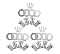 MINAOLULUS 12 Sets Guitar Peg Screws Tuner Screw and Washer Kit Alloy Brass with Enhanced Durability and Optimized Sound Quality Silver for Acoustic and Classical Guitar Players Beginners
