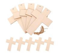 MINAOLULUS 15pcs Cross Shaped Bookmark Blank Bookmark Cross Shaped 4.32x2.95x0.08in Sturdy Versatile Wooden Material for Reading and Writing Readers Writers