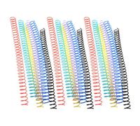 MINAOLULUS 18pcs Multi-Color Plastic Loose Leaf Binder Rings for Notebook Planner Organizer, 3pcs Each Yellow, Black, Blue, Green, Pink, Purple, Suitable for DIY Binding and Office School Use