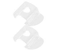 MINAOLULUS 2 Pieces Curved Cordless Shade Handles for Roller Shutters Window Blinds Pull with Valance Clips Accessories for Home Window Treatment