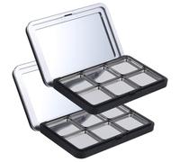 MINAOLULUS 2 Sets Magnetic Makeup Palette Empty Eyeshadow Box Lightweight Portable as Material Eyeshadow Storage Tray Organiser for Girlfriend or Wife